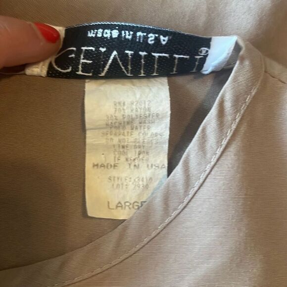 Gemilli Vintage Tan Pullover Lightweight Short sleeve Blouse Large Capsule - Picture 6 of 8